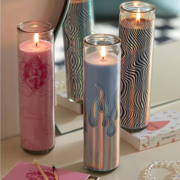 Y2K 17 oz Glass Pillar Candle - Picture 2 of 3